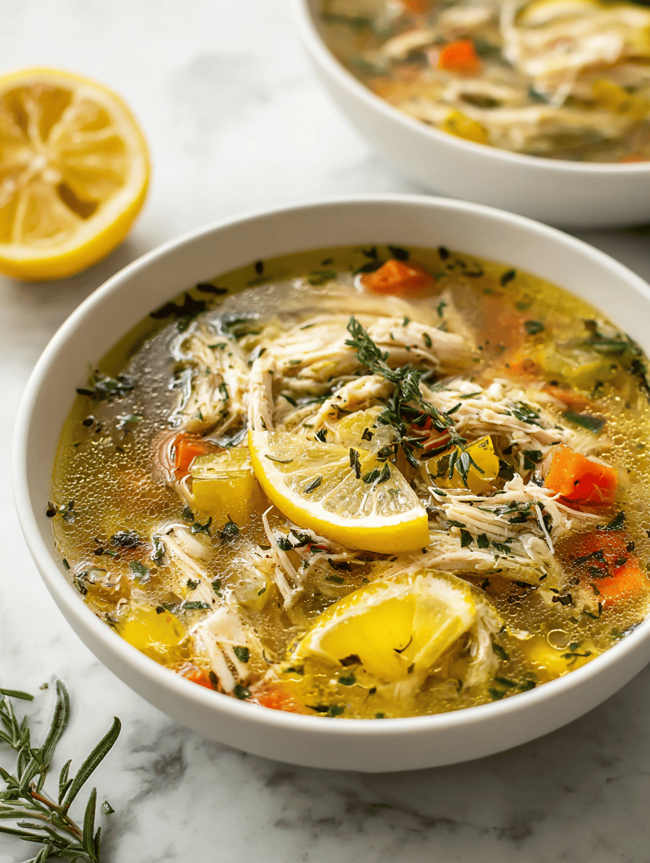 A Cozy Chicken Soup with a Twist: The Lemon-Herb Infusion