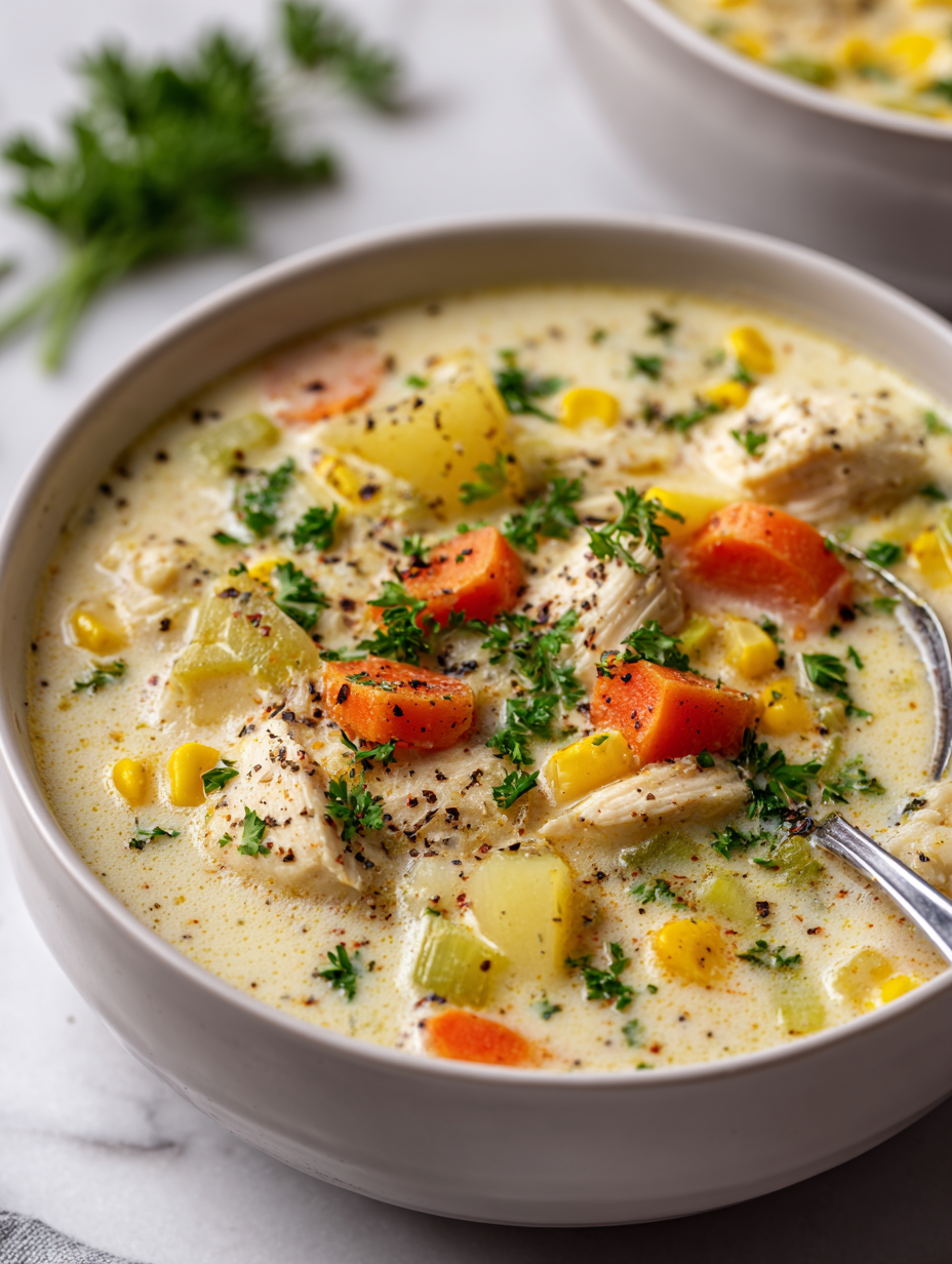 Crockpot Creamy Chicken Soup Recipe