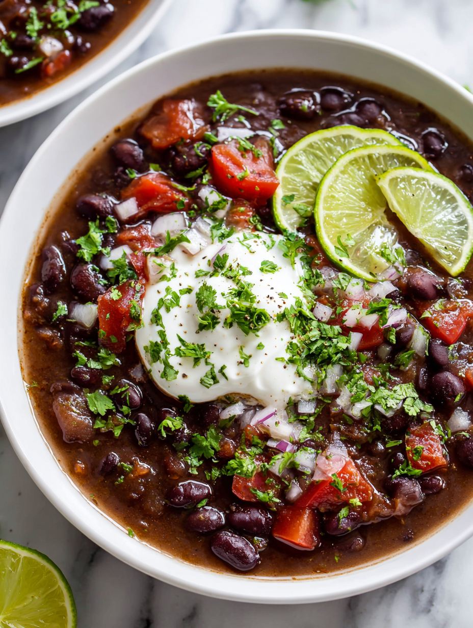 Crockpot Black Bean Soup Recipe